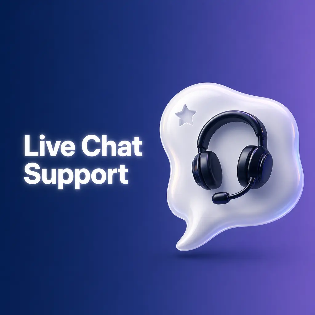 Live Chat Support Icon Graphic