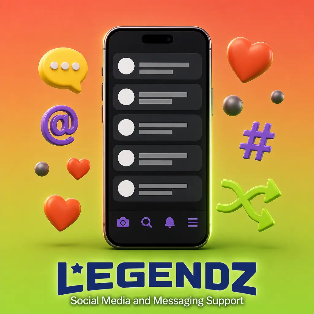 Social Media and Messaging Support floating icons