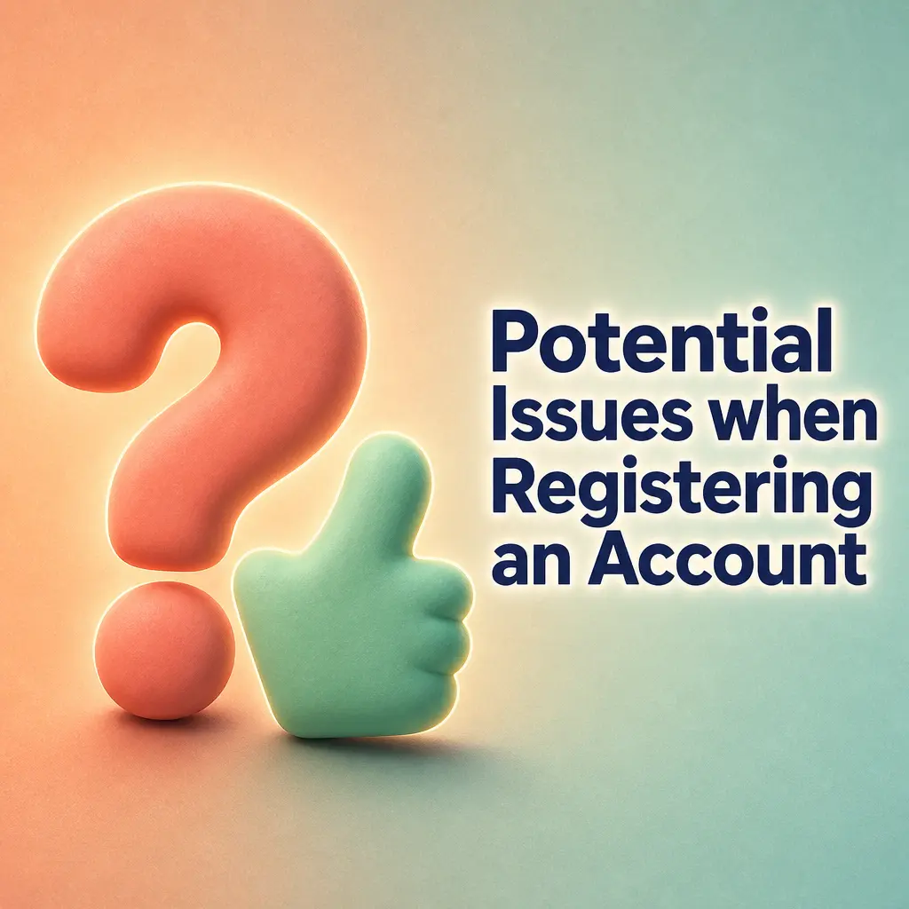 Potential Issues when Registering an Account graphics