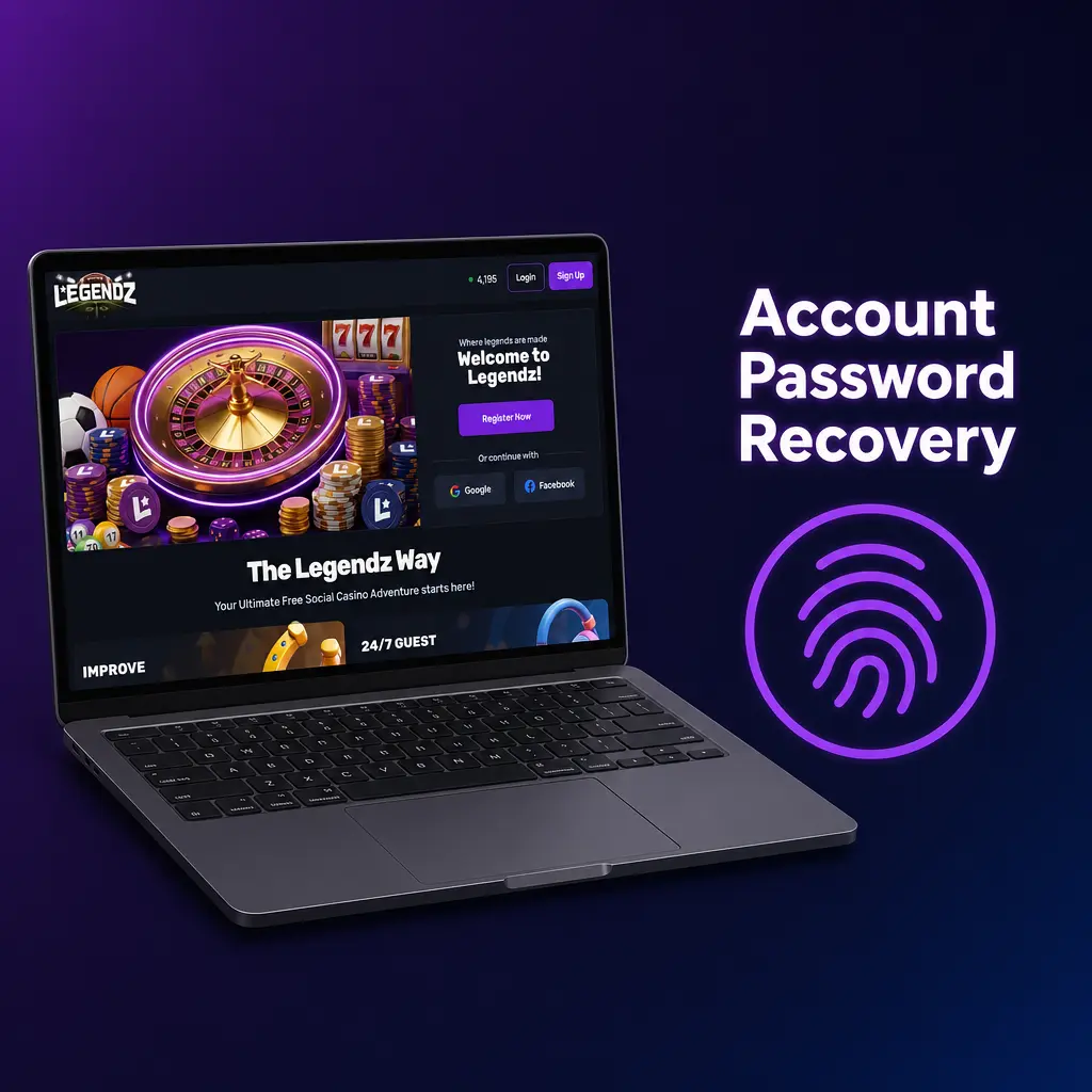 Account Password Recovery layout with secure finger signature