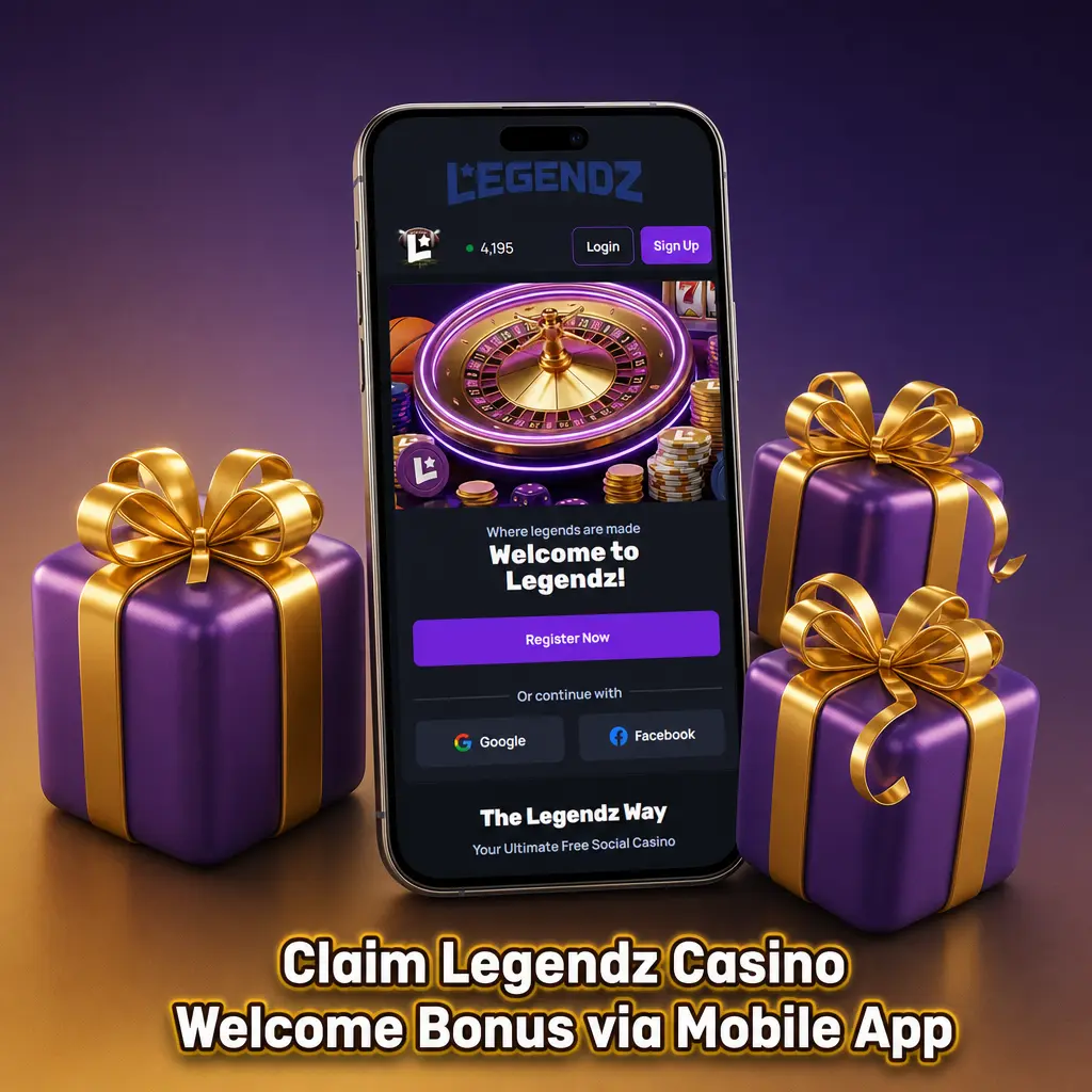 Claim Legendz Casino Welcome Bonus via Mobile App