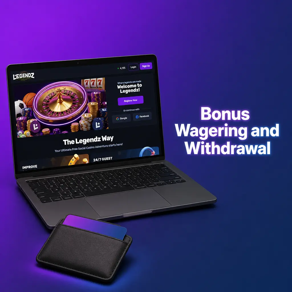 Bonus Wagering and Withdrawal card holder layout