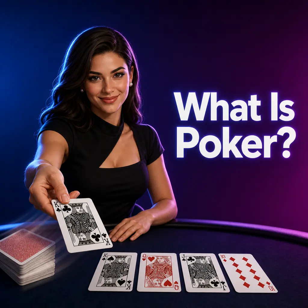 What Is Poker? Live Dealer Handling Cards